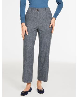 Talbots Slim Wide Leg Ankle Pants - Blue