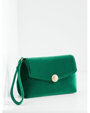 Talbots Velvet Wristlet - Green
