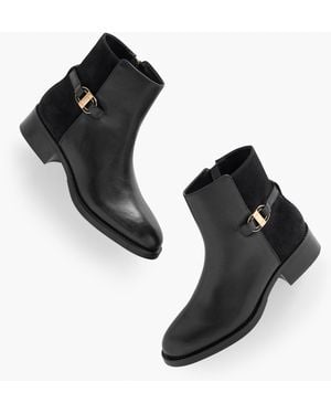 Talbots Waverly Nappa Ankle Boots - Black