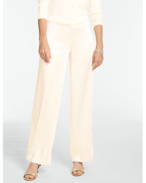 Talbots Rsvp Satin Wide Leg Pants - White