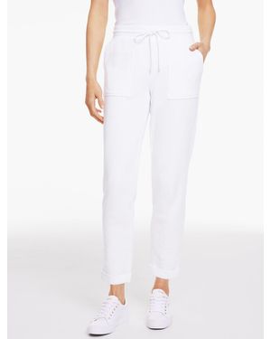 Talbots Cozy French Terry Taper Leg Pants - White