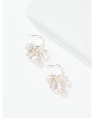 Talbots Pearly Drop Earrings - White