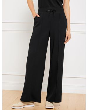 Talbots Airknit Stretch Wide Leg Pants - Black