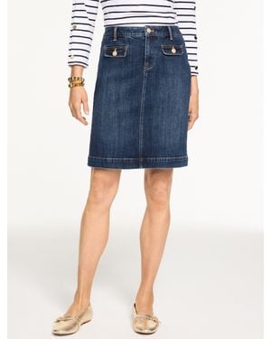 Talbots Denim A-line Skirt - Blue