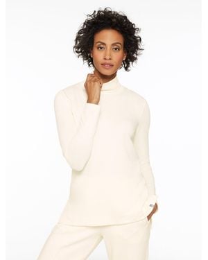 Talbots Supersoft Jersey Turtleneck T-shirt - White
