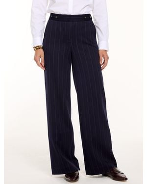 Talbots Polished Ponte Wide Leg Pants - Blue