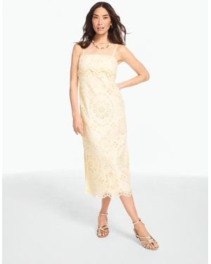 Talbots Rsvp Eyelet Midi Dress - White