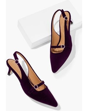 Talbots Sylvie Slingback Velvet Pumps - Pink