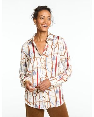 Talbots Soft Satin Charmeuse Shirt - White
