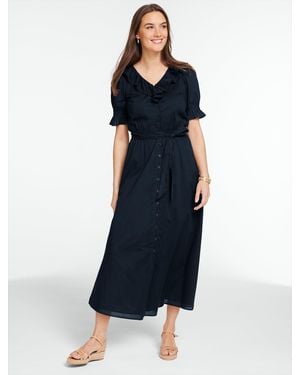 Talbots Voile Fit & Flare Shirtdress - Blue