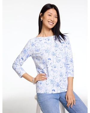Talbots Bateau Neck T-shirt - White
