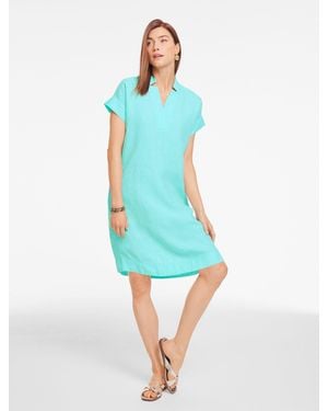 Talbots Linen Shift Dress - Blue