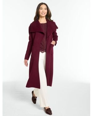 Talbots Double Face Belted Coat - Red