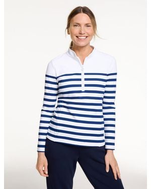 Talbots Out & About Half-zip Pullover Sweater - Blue