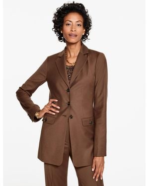Talbots Luxe Italian Flannel Blazer - Brown