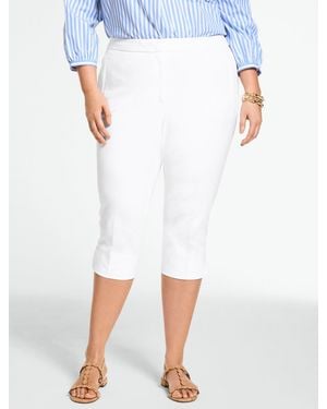 Talbots Cotton Bi-stretch Capri Pants - White