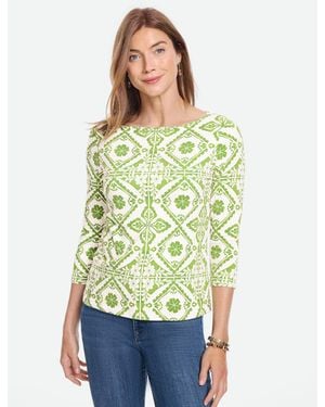 Talbots Bateau Neck T-shirt - Green
