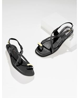 Talbots Gena Ring Suede Sandal - Metallic