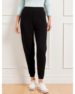 Talbots Airknit Stretch Ribbed Jogger Trousers - Black