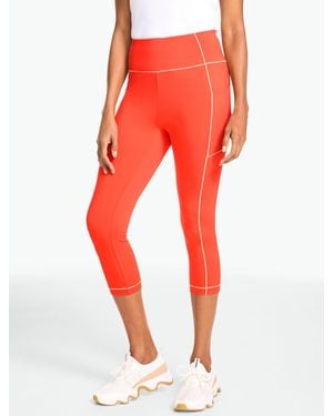 Talbots Performance Compression Pedal Pusher Trousers Leggings - Red