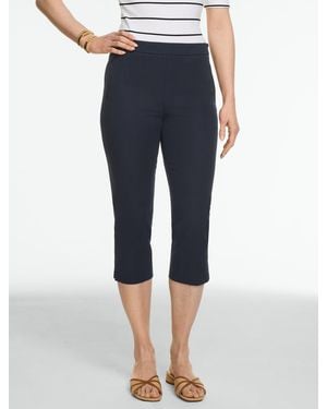 Talbots Cotton Bi-stretch Capri Trousers - Blue