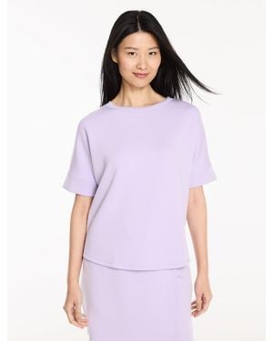 Talbots Airknit Stretch Crewneck T-shirt - Purple