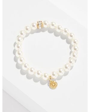 Talbots Classic Pearl Stretch Bracelet - White