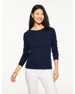 Talbots Pima Crewneck T-shirt - Blue
