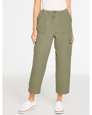 Talbots Stretch Woven Cargo Trousers - Green