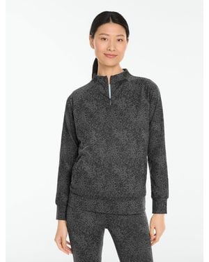 Talbots Jacquard Half-zip Pullover Jumper - Grey