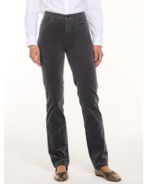 Talbots Stretch Corduroy Straight Leg Trousers - Grey