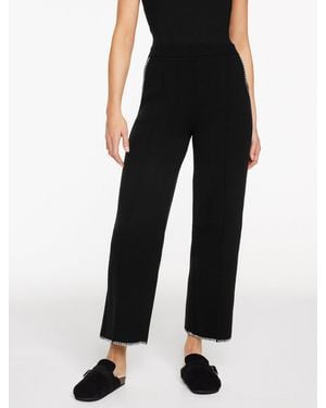 Talbots Whipstitch Wide Leg Jumper Trousers - Black