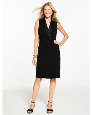 Talbots Polished Crepe Blazer Dress - Black