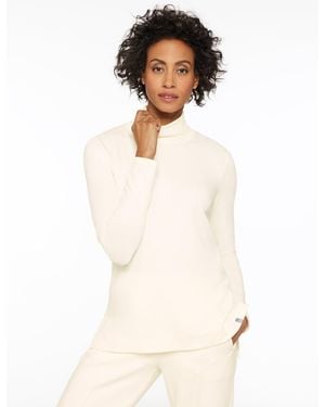 Talbots Supersoft Jersey Turtleneck T-shirt - White