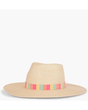 Talbots Stripe Palm Hat - Natural