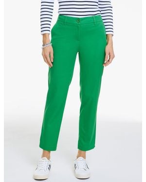 Talbots Heritage Twill Perfect Crops Pants - Green