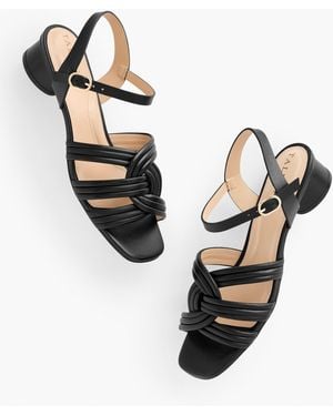 Talbots Adina Nappa Block Heel Sandals - Black