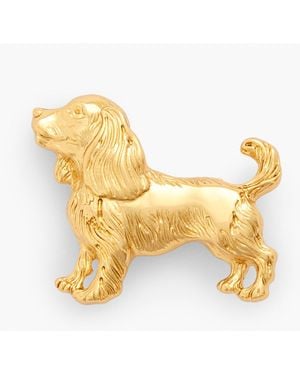 Talbots Spaniel Dog Brooch - Metallic