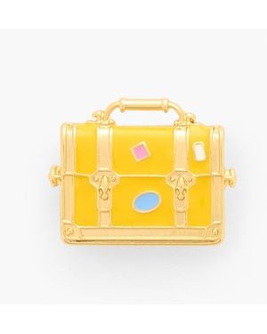 Talbots Suitcase Brooch - Yellow