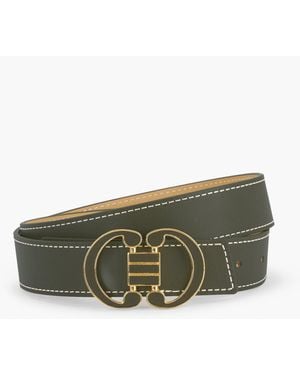 Talbots Leather Belt - Green