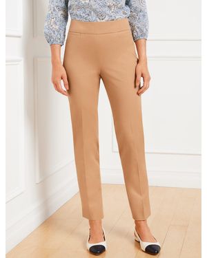 Talbots Chatham Cotton Bi-stretch Slim Ankle Trousers - Natural