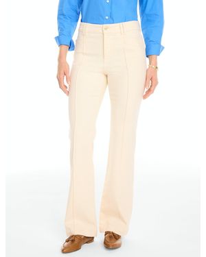 Talbots Flare Leg High Waist Pintuck Jeans - Blue