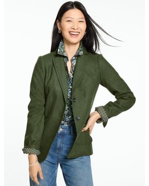 Talbots Classic Shetland Blazer - Green