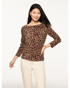 Talbots Bateau Neck T-shirt - Brown