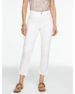 Talbots Straight Crop Lightweight Jeans - White