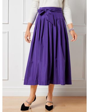 Talbots Taffeta Fit & Flare Skirt - Purple