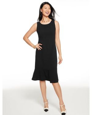 Talbots Easy Travel Peplum Dress - Black