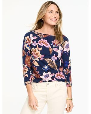 Talbots Bateau Neck T-shirt - Blue
