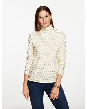 Talbots Classic Turtleneck Top - White