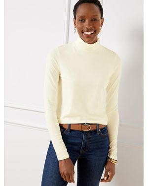 Talbots Cotton Turtleneck Top - White